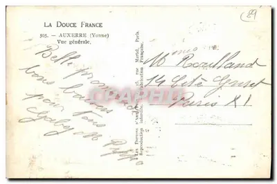 Auxerre (Yonne) — Ogólny widok — Wydawnictwo Sztuki Martel, Paryż — Rewers