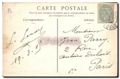 Auxerre — Kościół św. Germain — Toulout, wydawca — Rewers