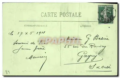 Auxerre — Katedra widziana z nabrzeży — LL. — Rewers