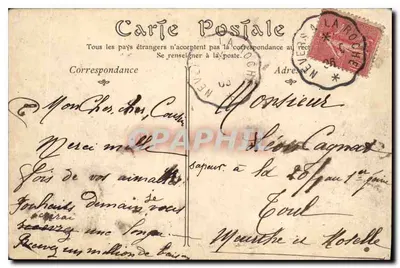 Auxerre — Widok z brzegu Yonne powyżej zapory Bátardeaou — ND Fot., wydawca Toulout — Rewers