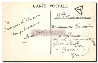AUXERRE — Estátua de Fourrier e torre — C. Dumoulin, edit. — Verso