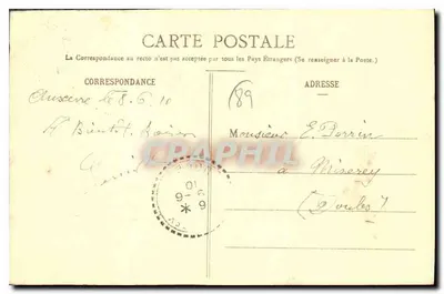 Auxerre - Widok z brzegów rzeki Yonne powyżej zapory Batardeau — Paul Boixin, wydawca, nr 24 — Rewers