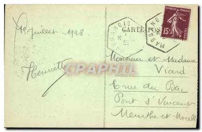 Avallon — Portal św. Lazare, Wieża Zegara i dom z XV wieku — Wyd. H. Gouron — Rewers