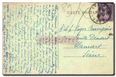 Avallon - Muren, straat Fontaine-Neuve — uitgever H. Couron, Avallon, n°13 — Achterkant