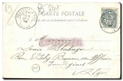 Avalon — Vue prise du Gour-Vallon — Imprimerie de la Poste — Verso