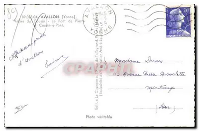 Cigogne — Most Coussin (Yonne) — Wydawca Cigogne — Rewers