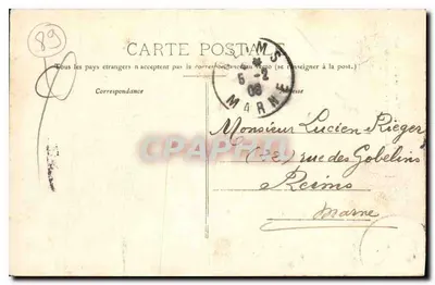 Avallon — Ancien Rempart — Un Cavalier de 1590 — Verso