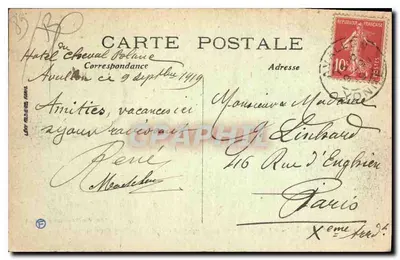 Avallon — Piazza Hondaille — Geoffroy — Giardino Hondaille Geoffroy — Editore dei Magazzini Moderni — Verso