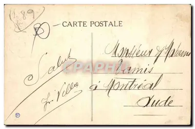 Villeneuve-sur-Yonne — Wieża Bonneville — Wydawca nieznany, numer seryjny nie widoczny — Rewers