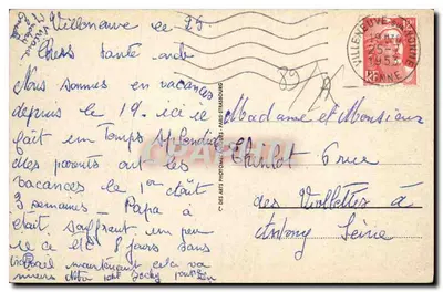 Villeneuve-sur-Yonne - Porte de Joigny (zewnętrzna strona) — Stara pocztówka nr 40 — wydawca A.P. (A. P. / A. P. 40) — Rewers
