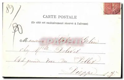 Villeneuve-lès-Yonne — A Rio e o Cais — Editor não identificado, número de série não visível — Verso