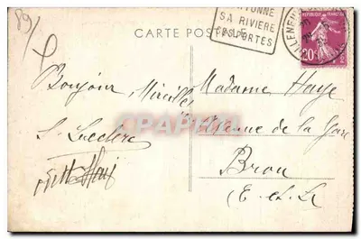 Villeneuve-sur-Yonne — O Rio Yonne e o Cais do Bâtardeau — Editor Rollin — Verso