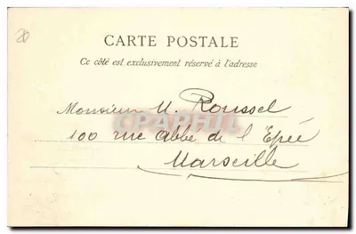Monte-Carlo — Terrassen des Kasinos — Verlag: Hébert & Cie, Nr. 20 — Rückseite