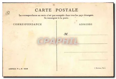 Côte d'Azur — Grasse — Agenda P.L.M. 1928 — C.L.K. Bursin — Rewers