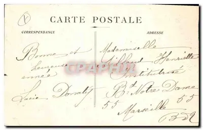 Antieke ansichtkaart Uitzicht genomen van het Kasteel van Nizza — Achterkant