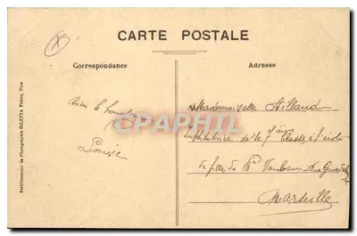 Nice - Algemene uitzicht, genomen vanaf de Mont-Boron — Uitgever Giletti Frères, N° 103 — Achterkant
