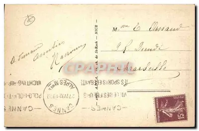 CANNES — Piny morskie na wyspie Sainte-Marguerite (studium artystyczne) — Rewers