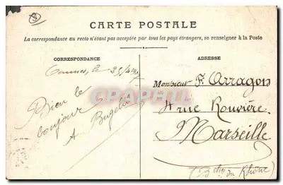 CANNES — Aleje Wolności — Wydawca: Postes, nr 955 — Rewers