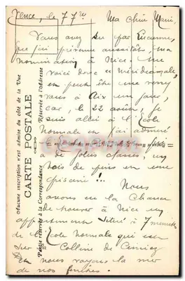 Nice — Ogólny widok z zamku — AM, n°30 — Rewers