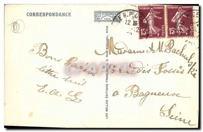 Chemin Fleuri — La Côte d'Azur — Wydawca Adlio, nr 12335 — Rewers