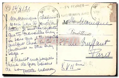 Colheita de Tubérosas — Costa Azul — Edição Rostan & Marceau — Verso
