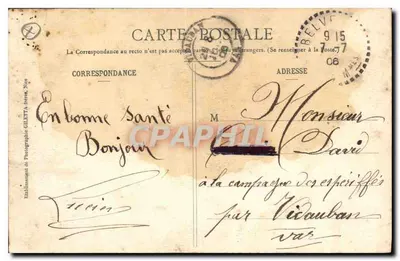 Vale da Vésubie — Belvédère e o Tournairet — Edição Giletta, fot. Nice, n° 1237 — Verso