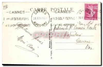 Lérins — Zamek klasztorny — Fotografia Munier — Rewers