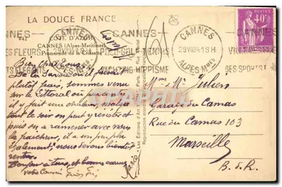 Cannes — Promenade de la Croisette — Les Éditions d'Art Yvon — Verso