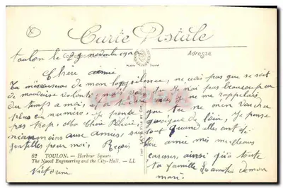 Toulon — Carré du Port — Génie Maritime i Mairie — Rewers