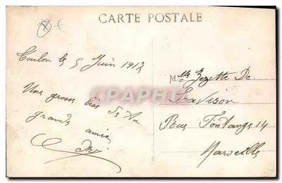 Toulon - Een hoekje van het Mourillon — DS. — Achterkant
