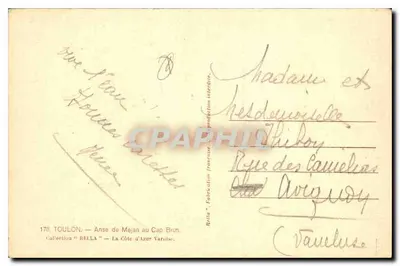 Anse de Méjan na Kapie Brun — Toulon — Kolekcja 'RELLA' — Wybrzeże Azury województwa Var — Rewers