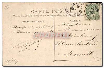 Toulón - Las Cariatides de Puget, colocadas en 1657 — A. Bougault n°715 — Reverso