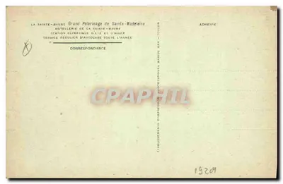 La Santa-Bauma — Cappella dei Parigini — Editore: Stabilimento di Tipografia di Santa-Madeleine, Touillon — Verso
