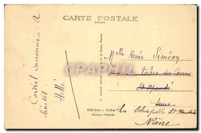 Hennebont (Morbihan) — A desembocadura do Blavet — G. Armand, editor, Gaby — Verso