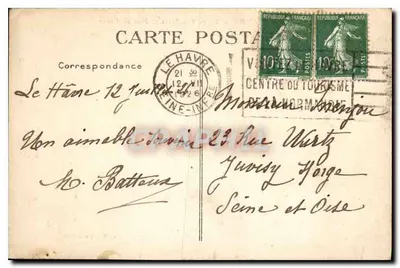 Le Havre — Piazza Gambetta e Via di Parigi — G. F., Le Havre — Verso