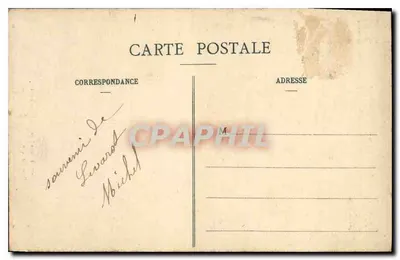Deux hommes jouant aux dominos — La partie de Dominos, jeu favori des Normands — Collection P. Bunel, photographe-éditeur, à Vimoutiers (Orne) — Verso