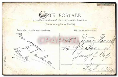 Jeune fille offrant des fleurs à un jeune homme — scène de cour à l'extérieur — éditeur R.S.C. n°33 — Rewers