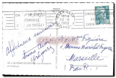 El Mont-Saint-Michel — Los Muros y la Abadía — Circuito de Velocidad, Caen — Reverso