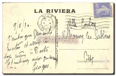 NICE — Seus lados do mar — A Riviera — Verso