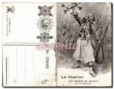 Le Clairon — Les Chants du Soldat — par Paul Déroulède — éd. Lepinou, Paris, n° 520928