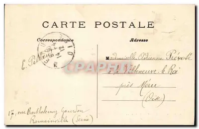 Paris — St-Lazare Station — Cour de Rome — Publisher: C. Pillaud (Series 553) — Back