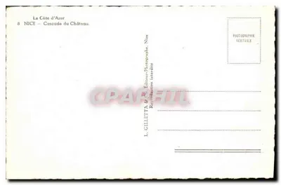 Wodospady zamku — Nice — Côte d'Azur — L. Gilletta, wydawca — Rewers