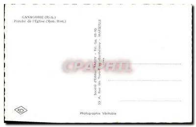 Ganagobie (B.A.) — Portico della Chiesa (Mon. Hist.) — Société d'Édition Tardy, Marsiglia — Verso