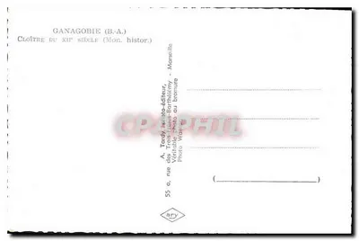 Ganagobie (B-A.) — Cloître du XIIe siècle (Mon. histor.) — A. Tardy, Marsiglia — Verso
