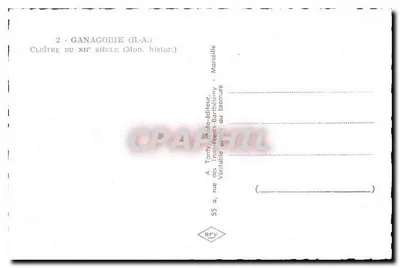 Cloître du XIIe siècle — Ganagobie (B.A.) — Tardy, editore — Verso