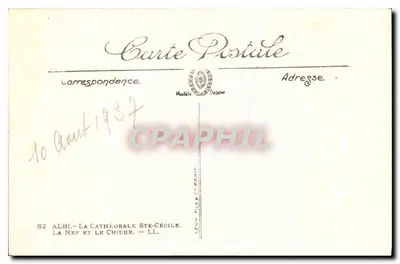 Albi - Katedra św. Cecylii — Nef i chórzek — Wydawca Lévy Frères & Paris, nr 82 — Rewers