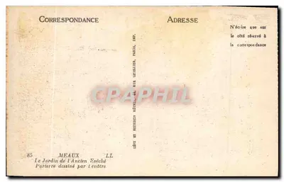 El Jardín del Antiguo Obispado — Meaux — dibujado por Lénôtre — Reverso