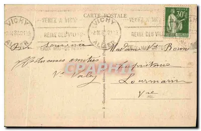 Vichy — Hala Arlequin w Wielkim Kasynie — G.d'O — Rewers