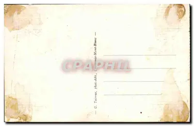 Mont-Blanc, widok z Plan-Pratz — Chamonix-Mont-Blanc — G. Tairraz, fot.-wyd. — Rewers