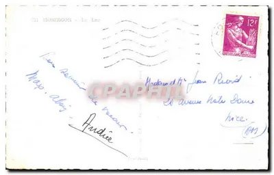 Widok jeziora Hossegor — plaża i jachty — wydawca Cap — Rewers